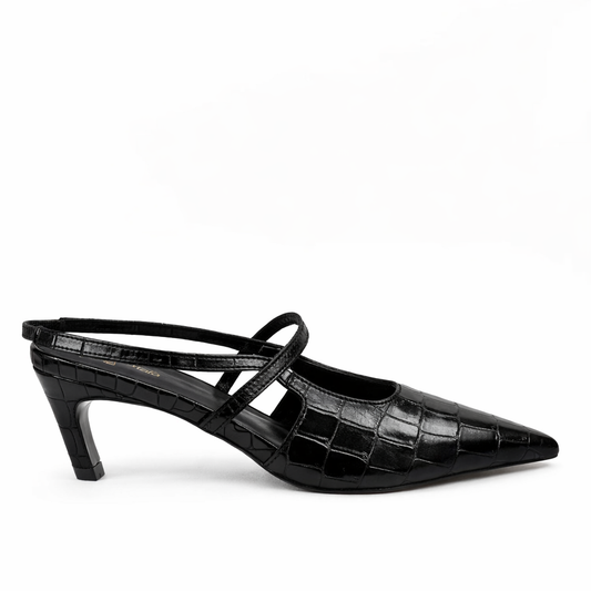 Connie Embossed Crocodile Heels